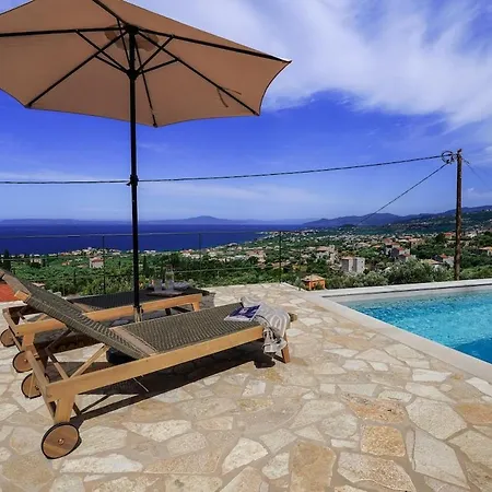 Thea With Pool & Panoramic Sea View