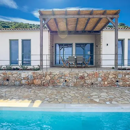 Thea With Pool & Panoramic Sea View Prázdninový dům